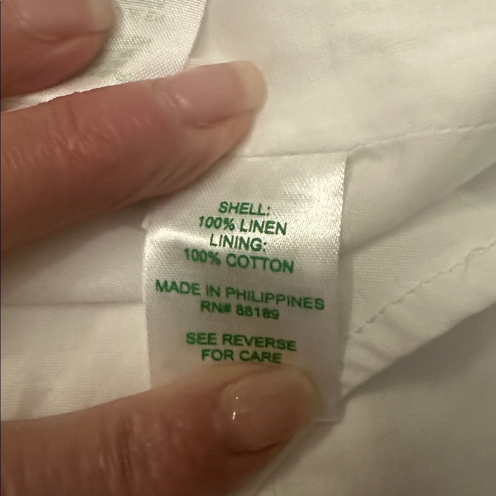 Lilly Pulitzer, calina, White linen midi sundress size 16 EUC - Picture 9 of 10